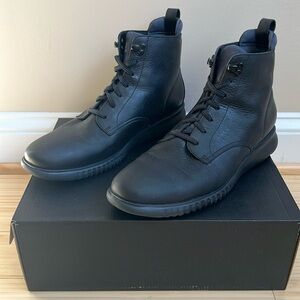 Cole Haan Men 2.Zerogrand Waterproof City C25557 Boot Black Leather Size 10.5